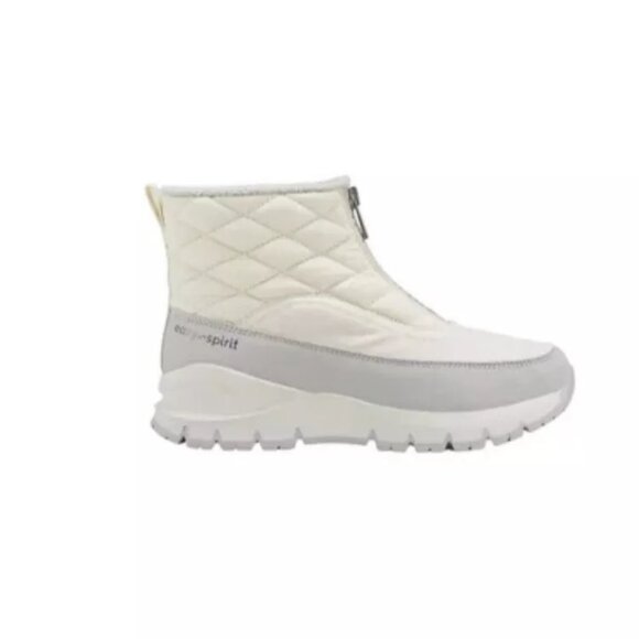 Easy Spirit Wistar Womens Ankle Boot Zipper Detail White Light Gray Size 9.5 - Picture 1 of 4
